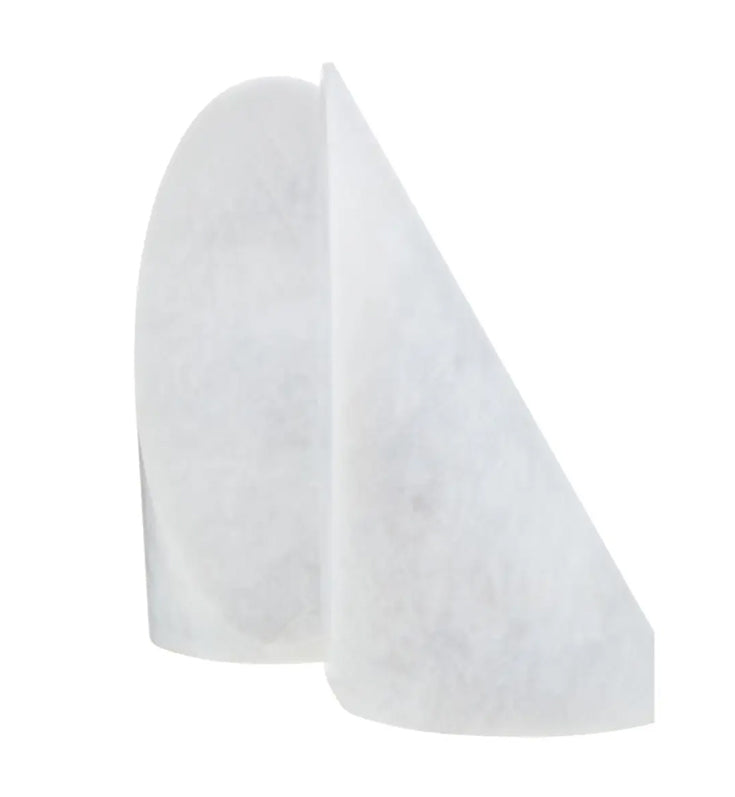 Salmo Marble Set Of 2 Bookends In White