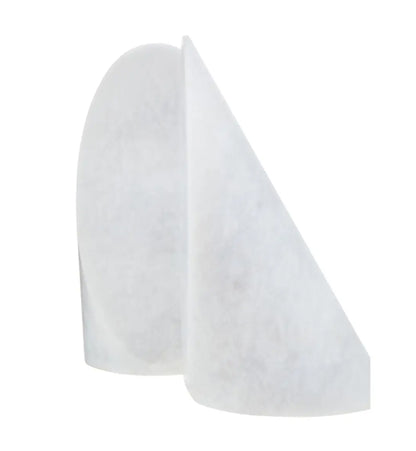 Salmo Marble Set Of 2 Bookends In White