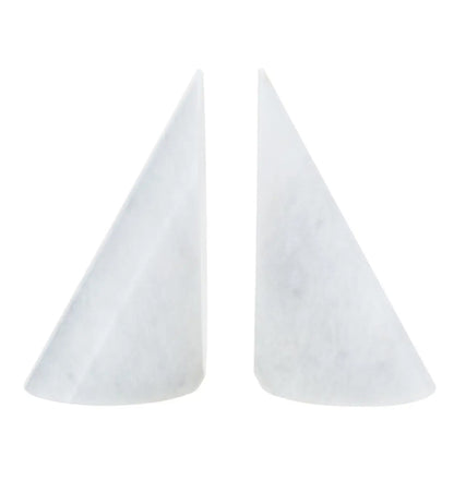 Salmo Marble Set Of 2 Bookends In White