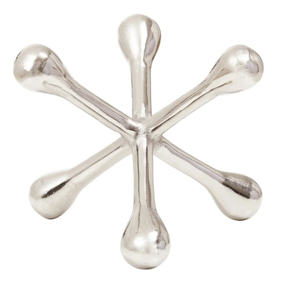 Prato Metal Jack Sculpture In Silver