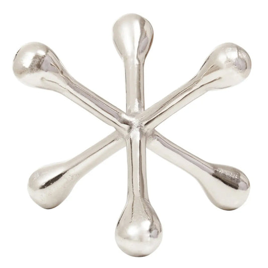 Prato Metal Jack Sculpture In Silver
