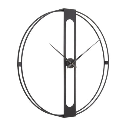 Beauly Metal Dual Ring Wall Clock In Black