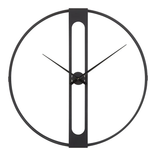 Beauly Metal Dual Ring Wall Clock In Black