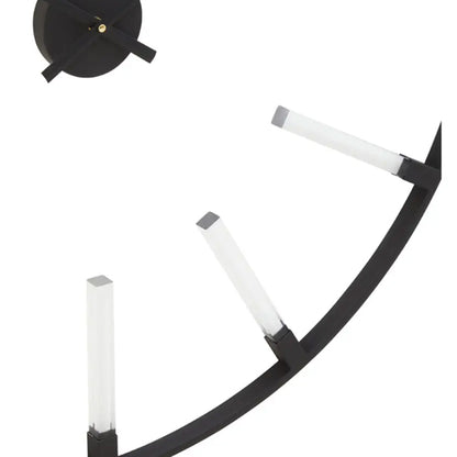 Beauly Round Metal Wall Clock In Black