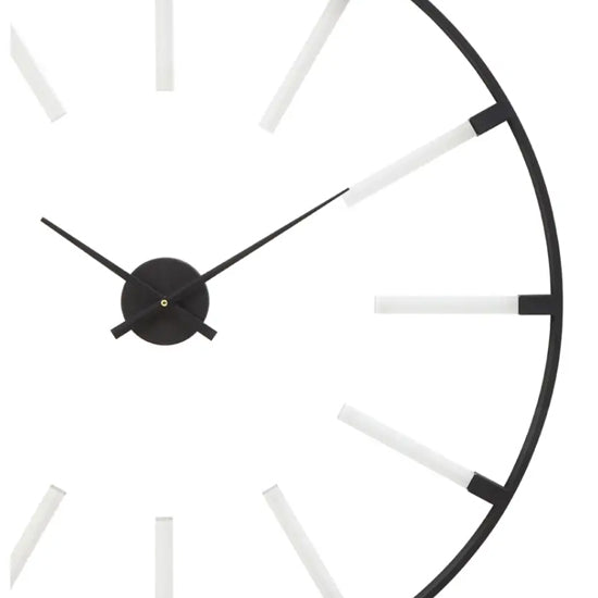 Beauly Round Metal Wall Clock In Black