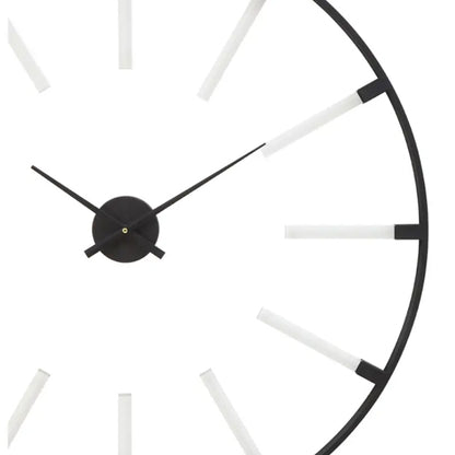 Beauly Round Metal Wall Clock In Black