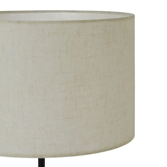 Murdoch Natural Linen Table Lamp With White Marble Base