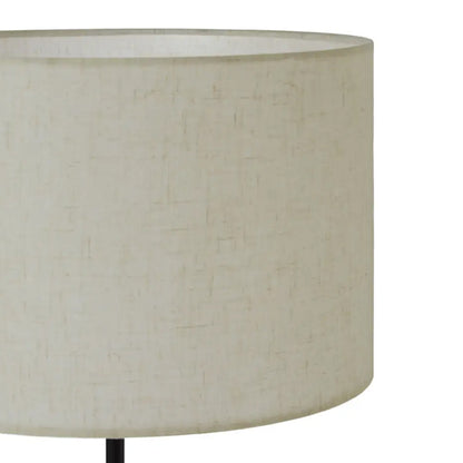 Murdoch Natural Linen Table Lamp With White Marble Base