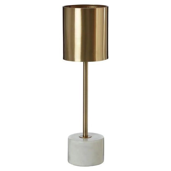 Palais Gold Metal Table Lamp With White Marble Base