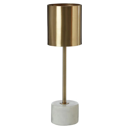 Palais Gold Metal Table Lamp With White Marble Base