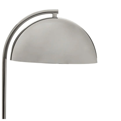 Murdoch Chrome Shade Table Lamp With White Marble Base