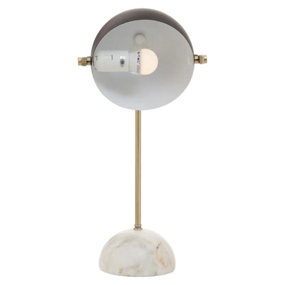 Murdoch Black Metal Table Lamp With White Marble Base