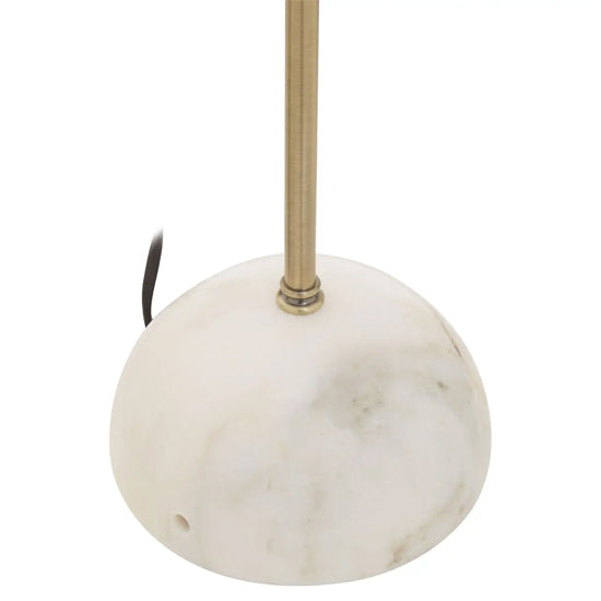 Murdoch Black Metal Table Lamp With White Marble Base