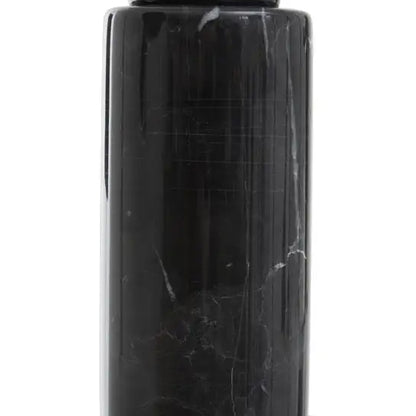 Elara White Shade Table Lamp With Black Marble Base