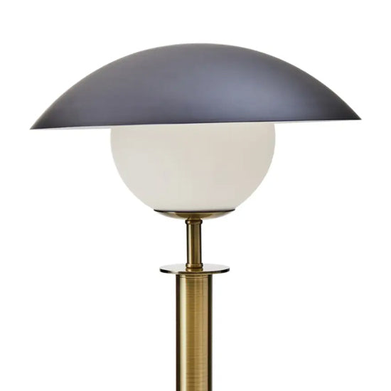 Octavia Black Top Table Lamp With Gold Metal Body And Black Marble Base