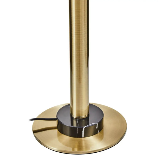 Octavia Black Top Table Lamp With Gold Metal Body And Black Marble Base