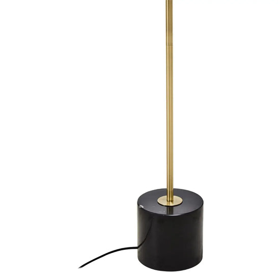 Murdoch Brushed Brass Metal Table Lamp With Black Marble Base
