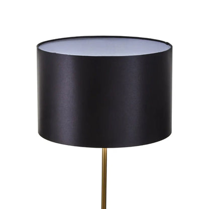 Murdoch Black Linen Shade Table Lamp With Black Marble Base