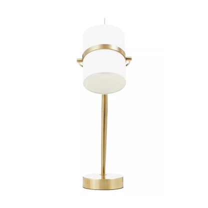 Elis Ivory frosted glass shade Table Lamp In Gold Base