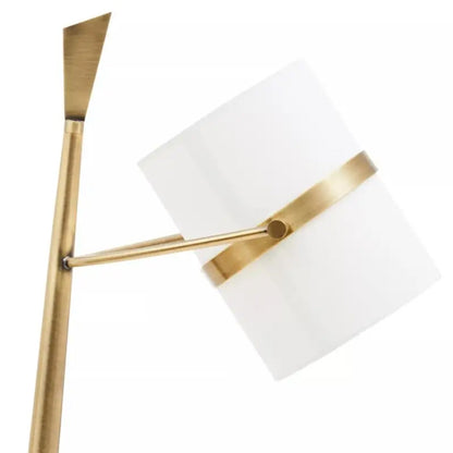 Elis Ivory frosted glass shade Table Lamp In Gold Base