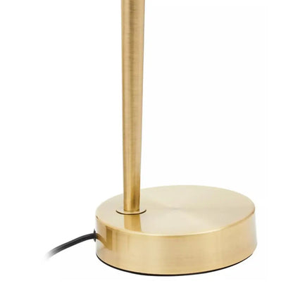 Elis Ivory frosted glass shade Table Lamp In Gold Base