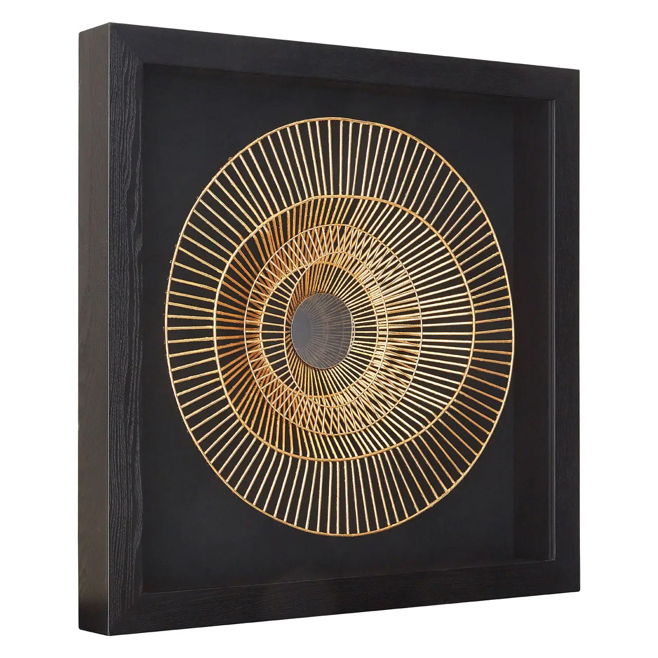 Modello Wooden Wall Art In Gold And Black