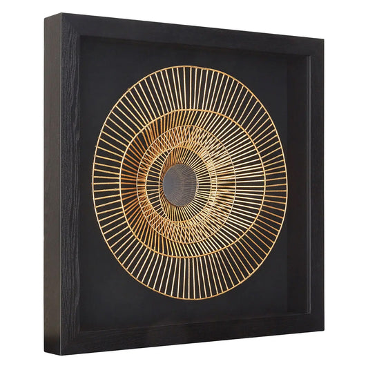 Modello Wooden Wall Art In Gold And Black