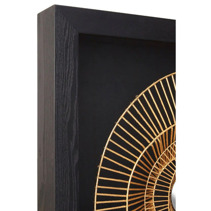 Modello Wooden Wall Art In Gold And Black