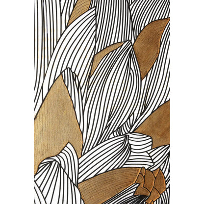 Modello Framed Botanical Wall Art In Bold Gold And Black Tones