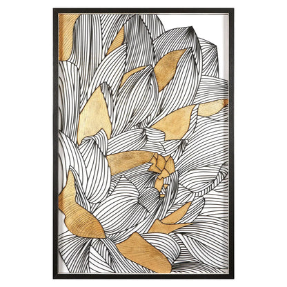 Modello Framed Botanical Wall Art In Bold Gold And Black Tones