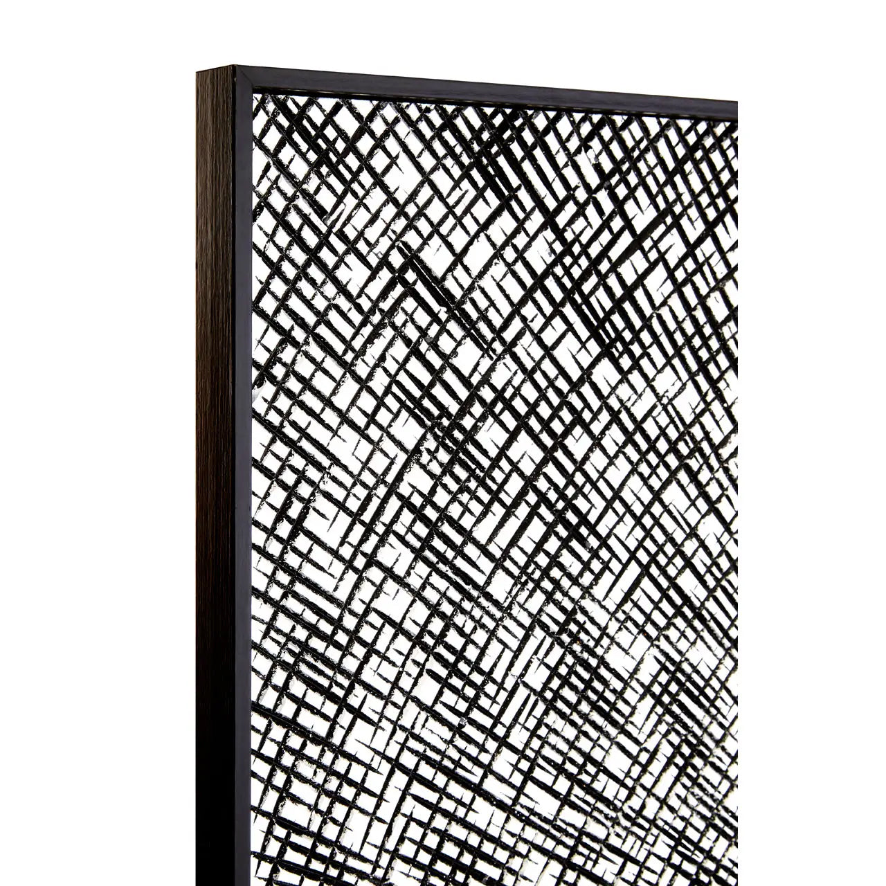 Modello Wooden Carving And Circle Wall Art In Black