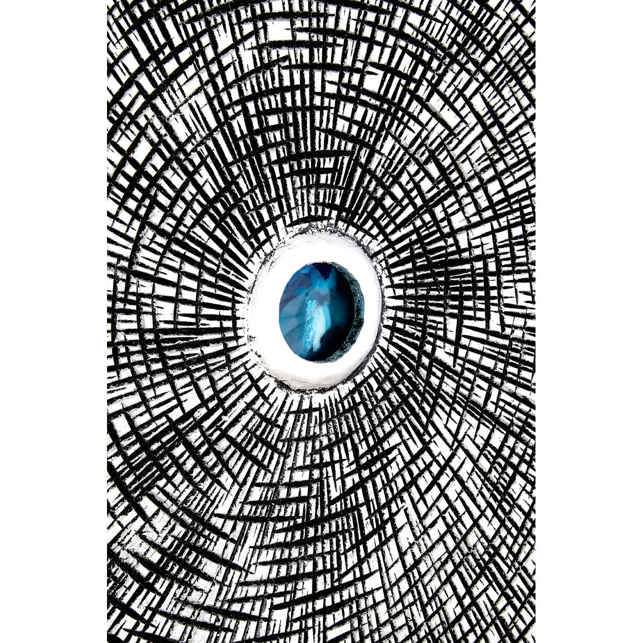 Modello Wooden Carving And Circle Wall Art In Black