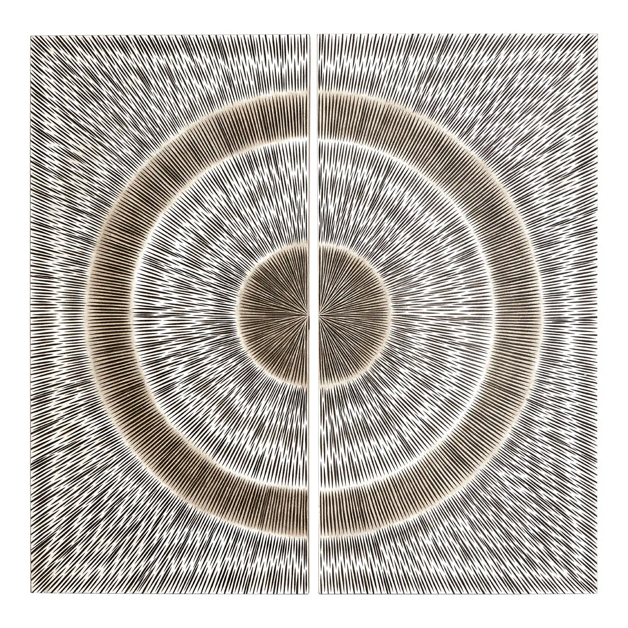 Modello Wooden Carving Wall Art In Silver