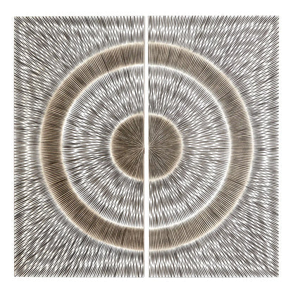 Modello Wooden Carving Wall Art In Silver