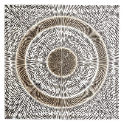 Modello Wooden Carving Wall Art In Silver