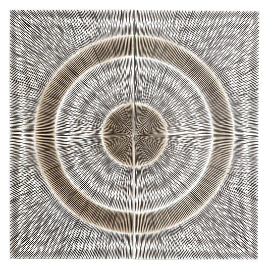 Modello Wooden Carving Wall Art In Silver