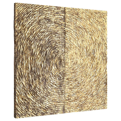 Modello Wood Carving Wall Art In Gold