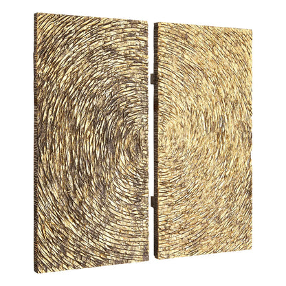 Modello Wood Carving Wall Art In Gold