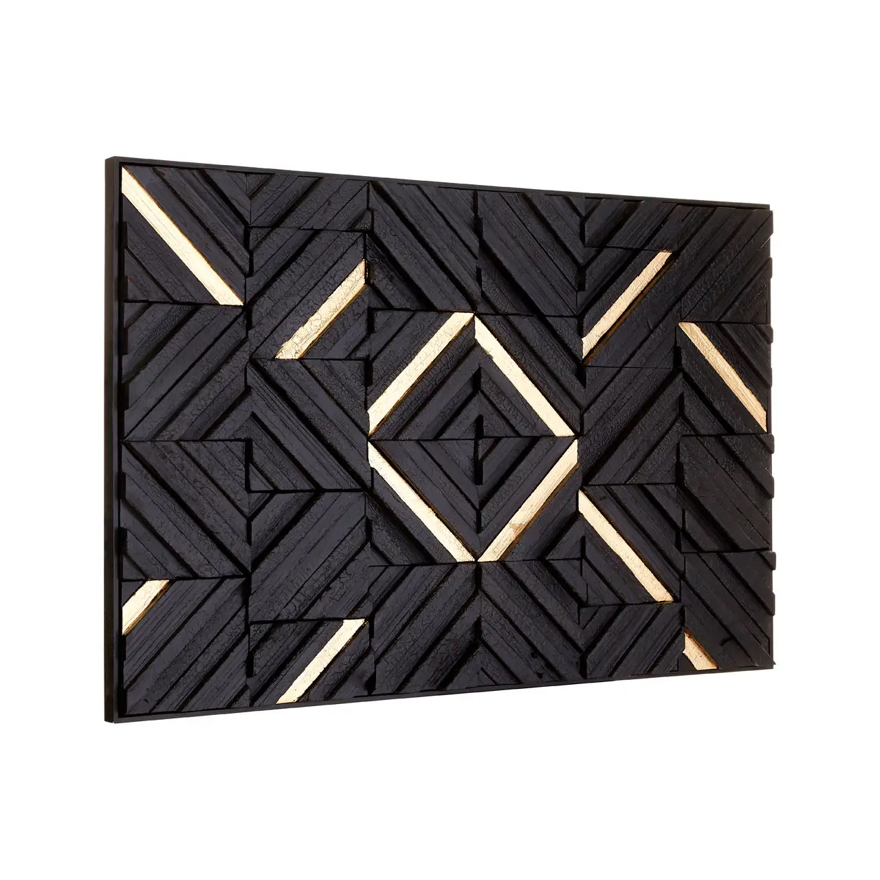 Modello Wooden Carving Wall Art In Black