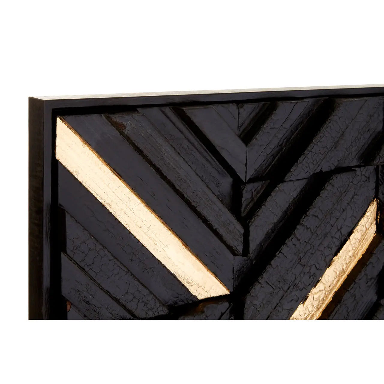Modello Wooden Carving Wall Art In Black