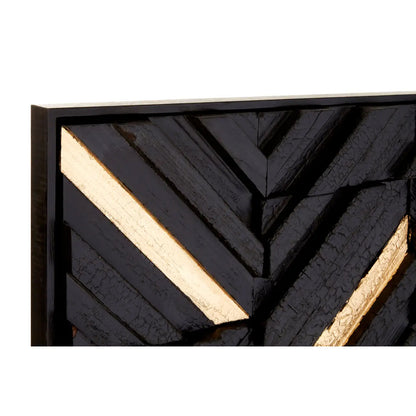 Modello Wooden Carving Wall Art In Black