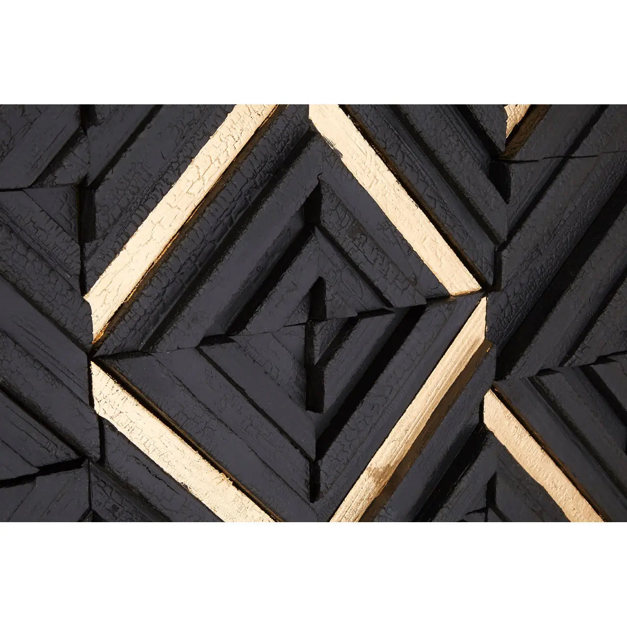 Modello Wooden Carving Wall Art In Black