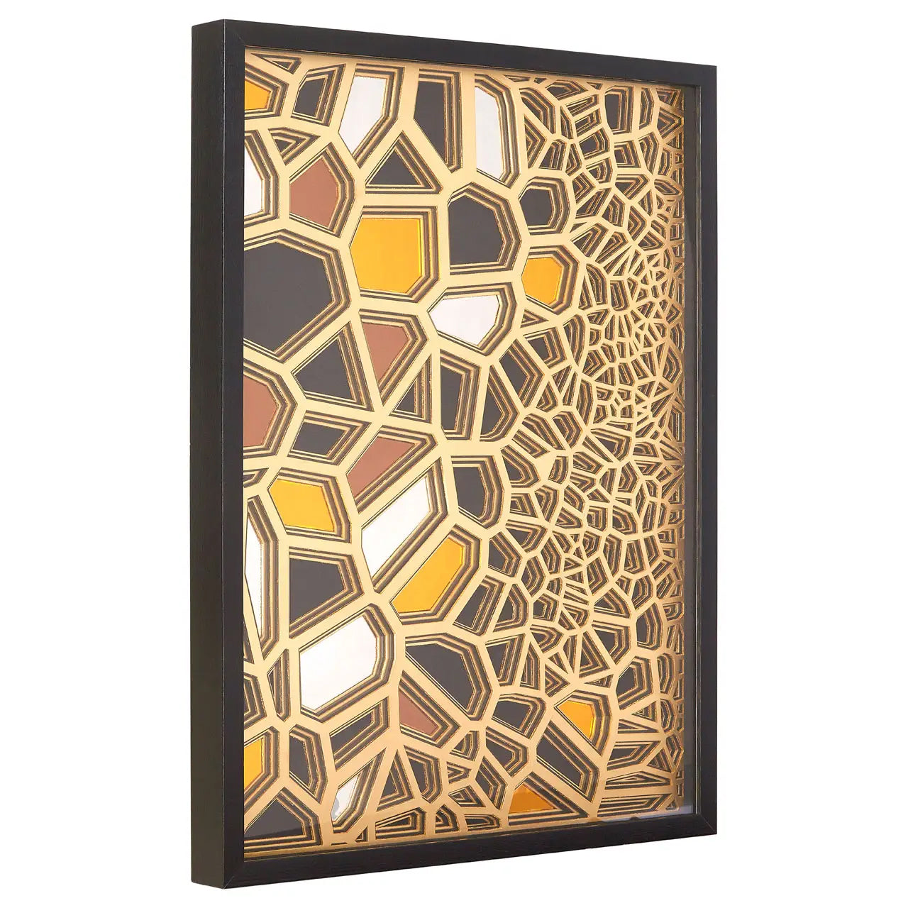 Modello Paper Sculpture Wall Art In Gold And Black
