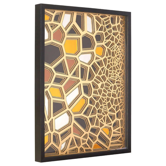 Modello Paper Sculpture Wall Art In Gold And Black