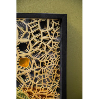 Modello Paper Sculpture Wall Art In Gold And Black