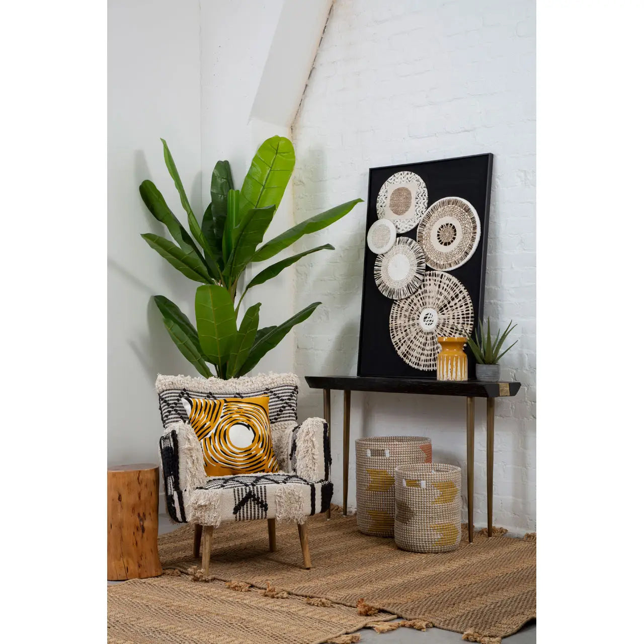 Modello Paper Design Wall Art In Natural And Black