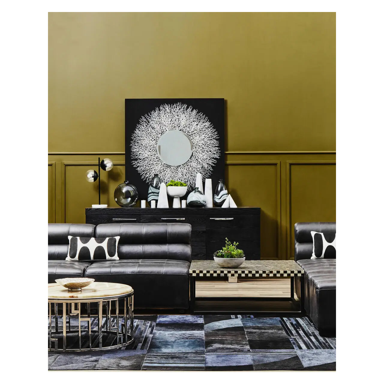 Modello Abstract Mirrored Wall Art In Silver