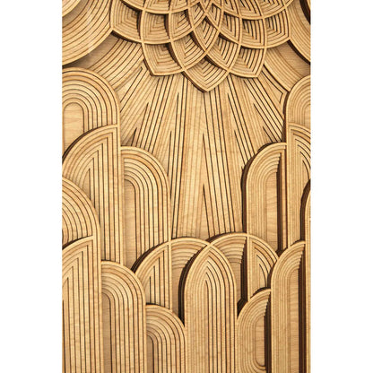 Modello Deco Style Wooden Carving Wall Art In Natural