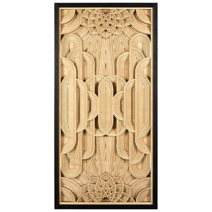 Modello Deco Style Wooden Carving Wall Art In Natural