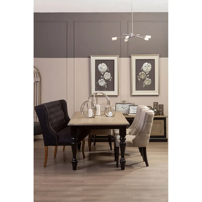 Nason Leaf Design Framed Wall Art In Silver